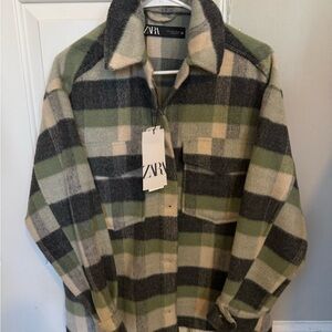 NWT Zara Men's Flanel Shacket/Jacket